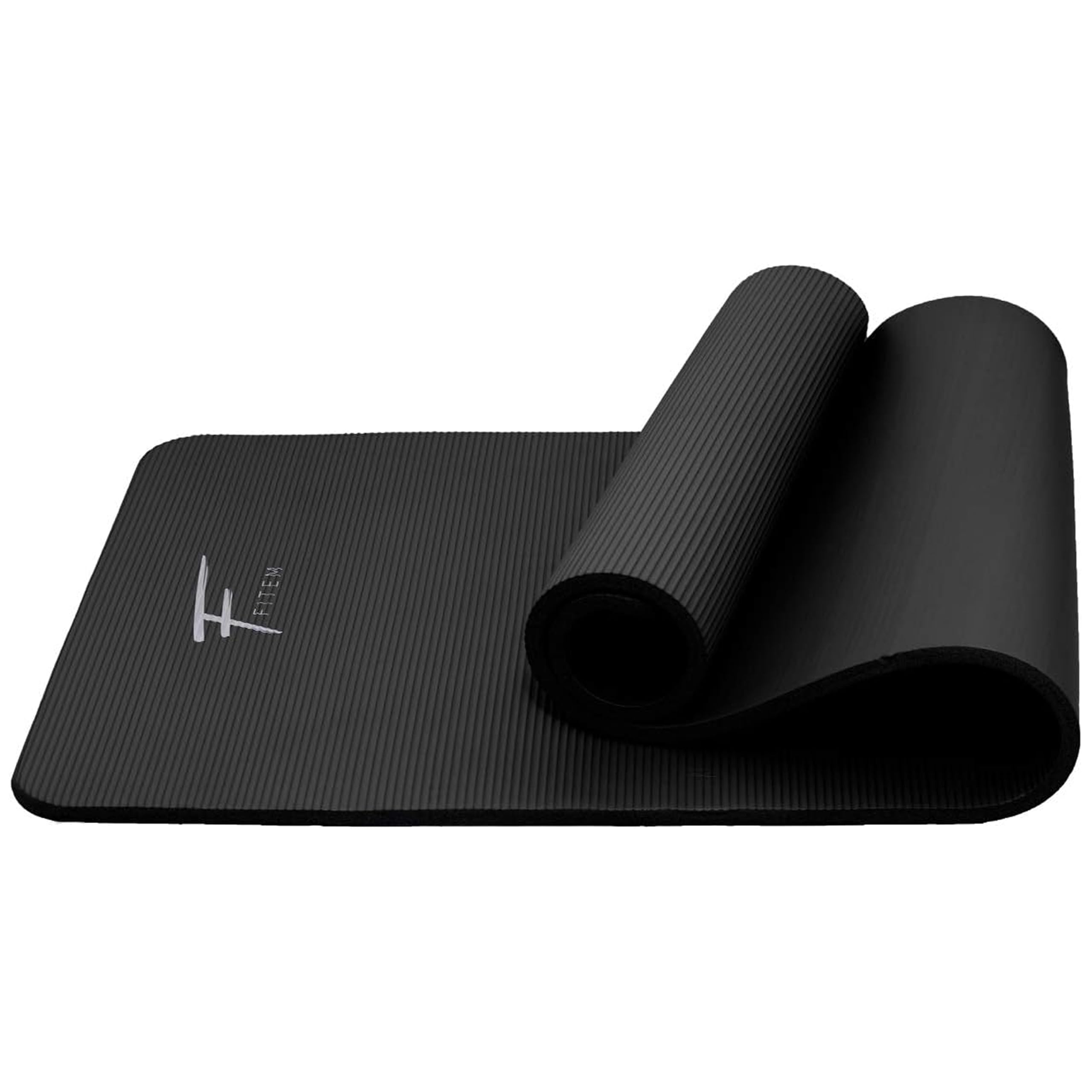 Tappetino Fitem Ultra-spesso in Comoda Schiuma ad Alta Densità NBR-183x60x1,5 cm o 1 cm-ideale per Ginnastica-Yoga-Sport-Palestra-Fitness-Pilates-Body building-Include Cinghia di Trasporto