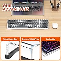 Vista 8 de Soporte para teclado de computadora Richboom, soporte para teclado de PC inclinable con elevación para escritura ergonómica fácil, bandeja