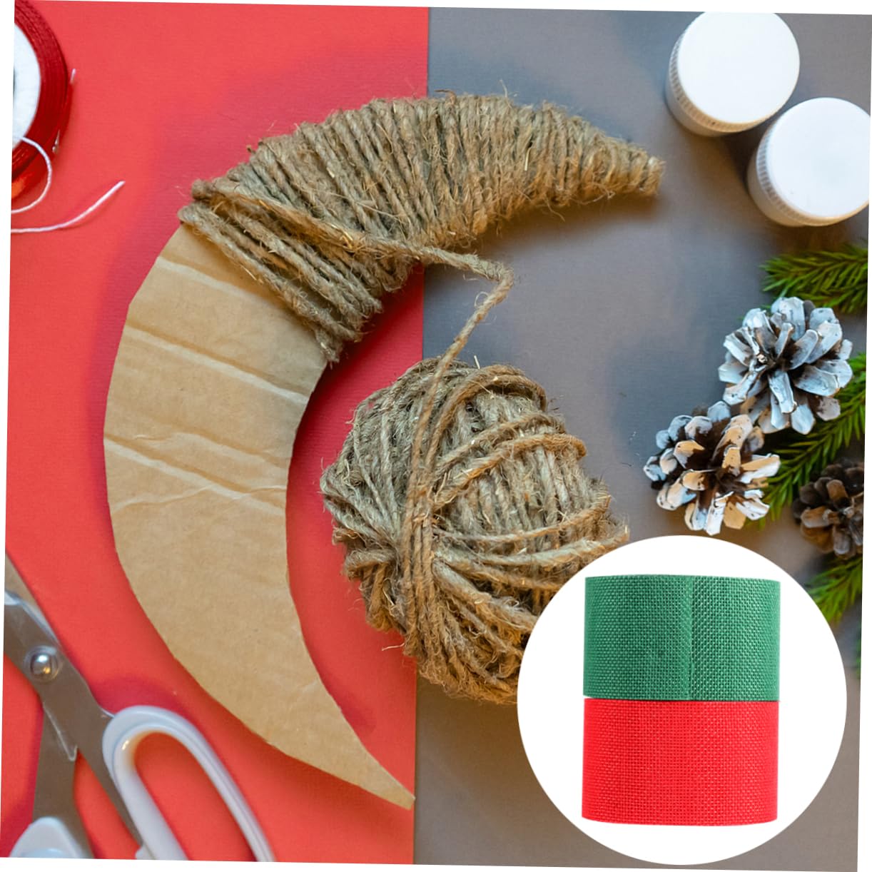NUOBESTY 3 Set Di Juta Natalizia Nastro Di Organza Natalizio Jumbo Nastro Di Natale Extra Largo Di Natale Sfilacciato Per Feste Di In Raso Fai 2 * 3