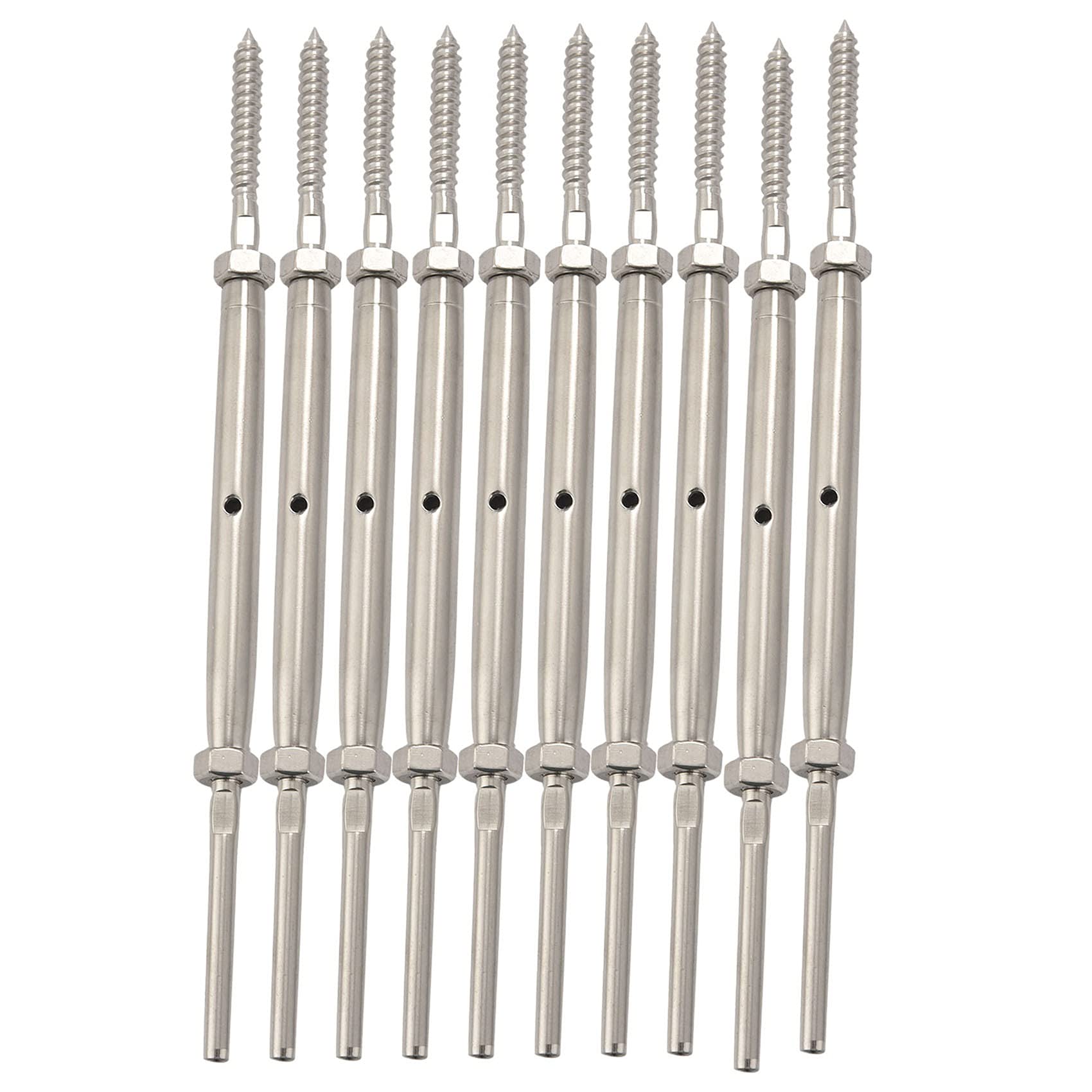 De Hebilla De Tornillo De Troquel Tornillo De Retención Para De Barandillas De Cubierta De Cable De 1/8 Pulgadas, Acero Inoxidable T316 Marino (Lote De 10)