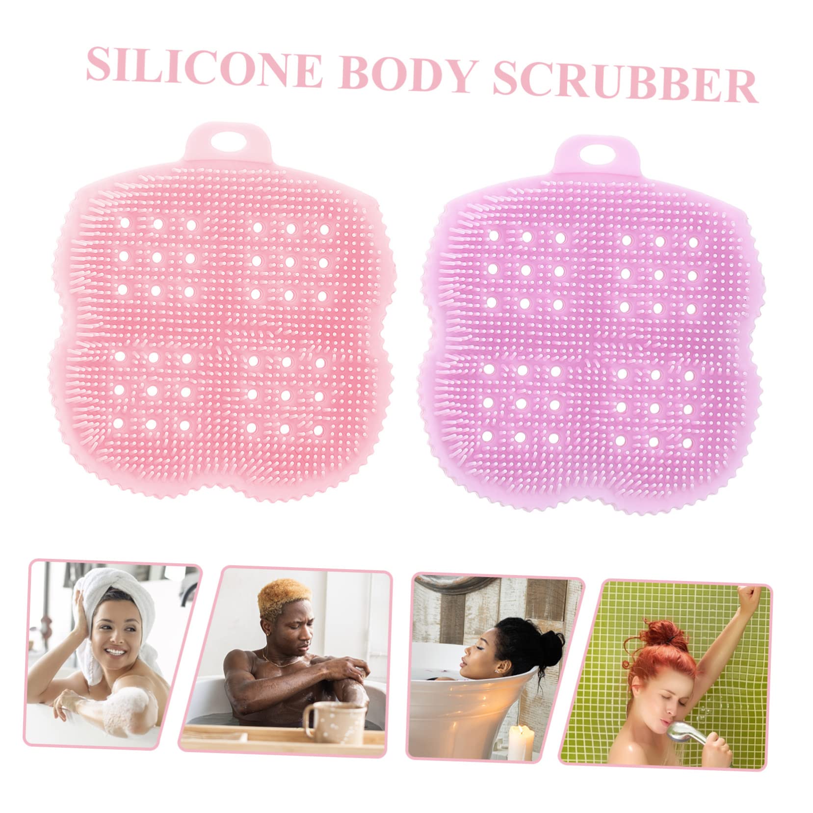 Juego De 3 Cepillos De Masaje De Silicona Para Limpieza Profunda Del Cuero Cabelludo Exfoliantes Corporales 2 Unidades X 3