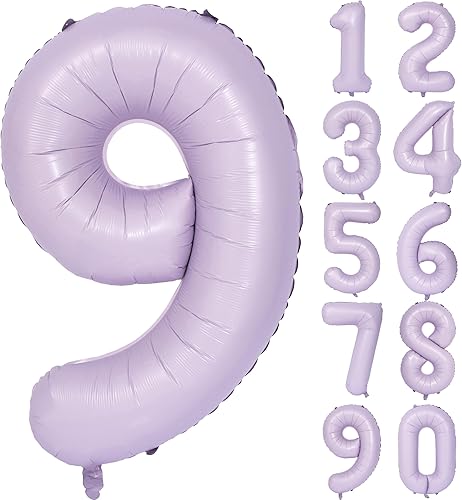 Vista 153 de 40" Macaron purple Number Balloons Helium Foil Mylar Balloon Birthday Party banquet Decoration 9