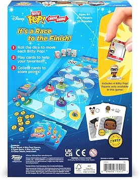Funko Games Bitty Pop! Chase Game Disney | Easy to Learn, Fast-Paced Gameplay Features Disney Bitty Pop! Figures | 2-4 Players, Ages 6+
