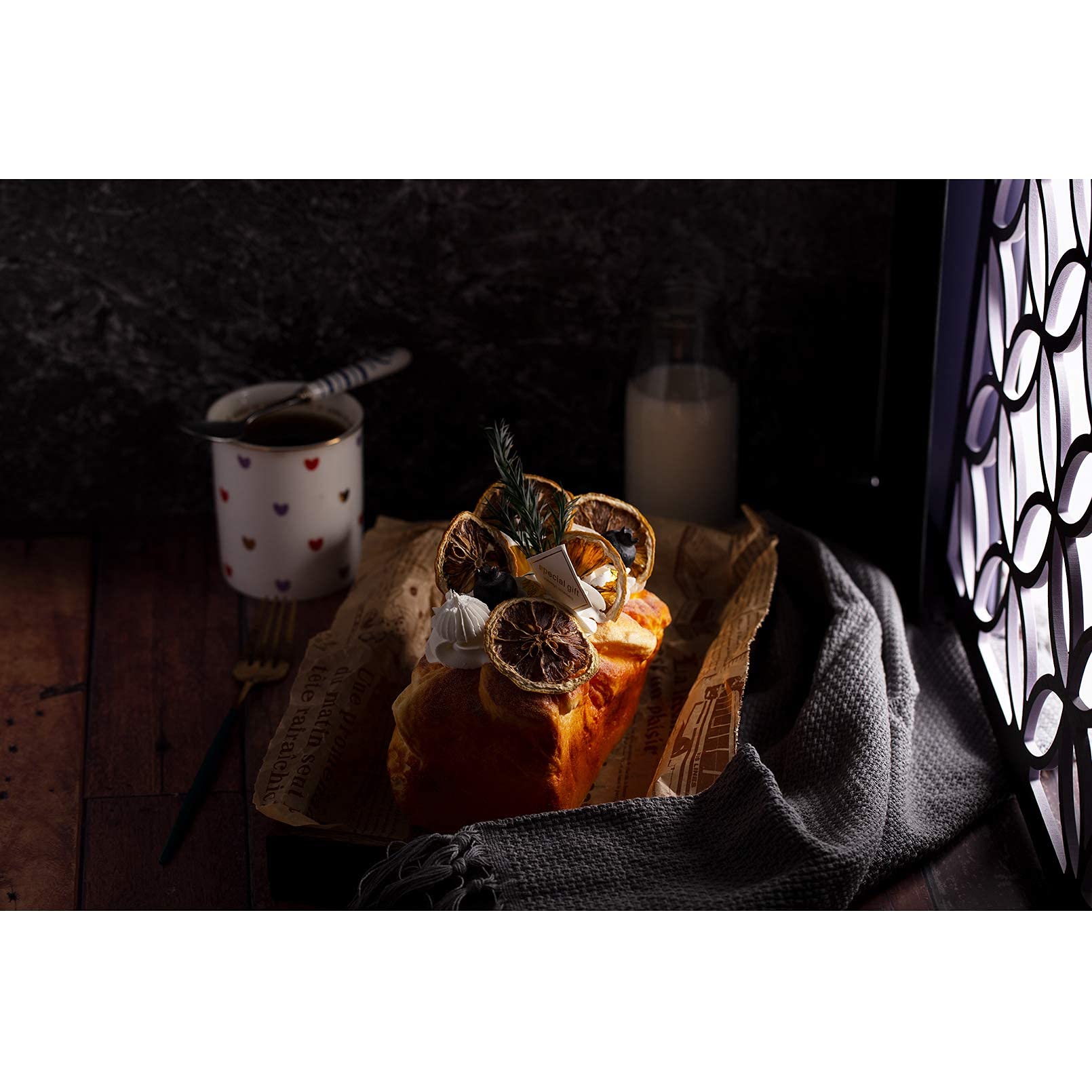 2 en 1 Telón de Fondo de Papel 56x88cm 3 Pcs Piedra de Cemento Tocón Veteada Grano Madera Textura de Cara Doble para Fotografía Estudio Fotográfico Flat Lay Comida Producto Pequeño Cosmético