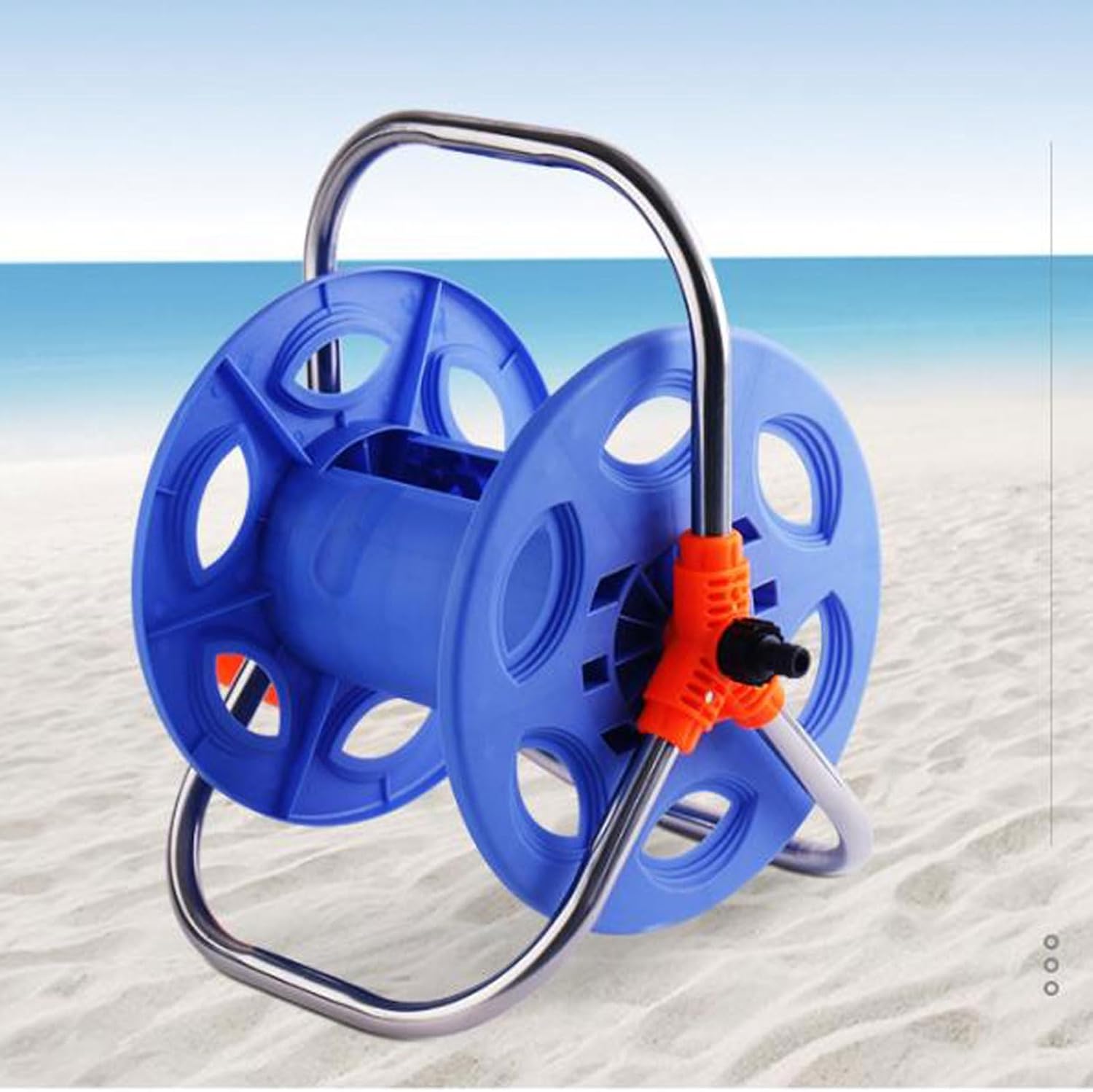 Water Pipe Storage Rack Hose Reel Cart, Resistant Portable 20M G1/2 Capacity Mobile Reel Cart, Durable Hose Holder Rack for Garden Patio for Lawn Car Wash Hose Holder Stand