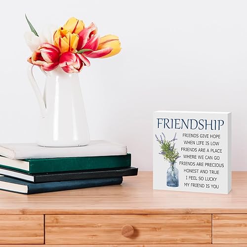 Miniatura 4 de Regalo para amigas, mujeres, regalos de amistad para mejor amiga, letrero de decoración de escritorio para amiga, cumpleaños, día de la madre,