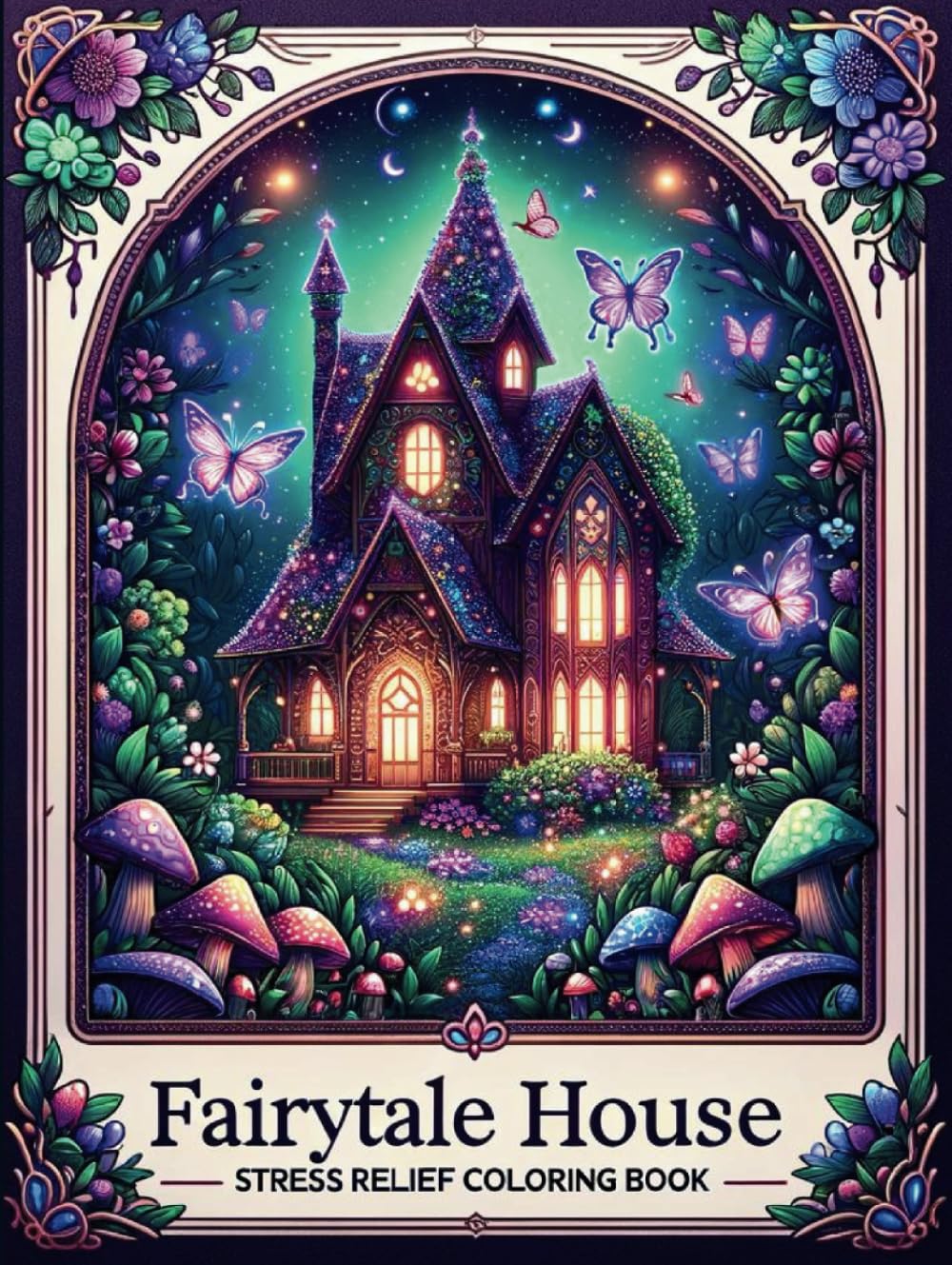 Fairytale House Stress Relief Coloring Book,: Adults Coloring Book,Journey Through Enchantment: 75 Captivating Coloring Pages of Fairytale Abodes and ... Ultimate Relaxation and Inspired Creativity