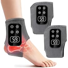 Foot Advanced Renew Triple Method Massager for Neuropathy and Plantar Fasciitis, Cordless Foot Massager with Heat and Vibration, Portable for Home Travel UseGray 2pcs