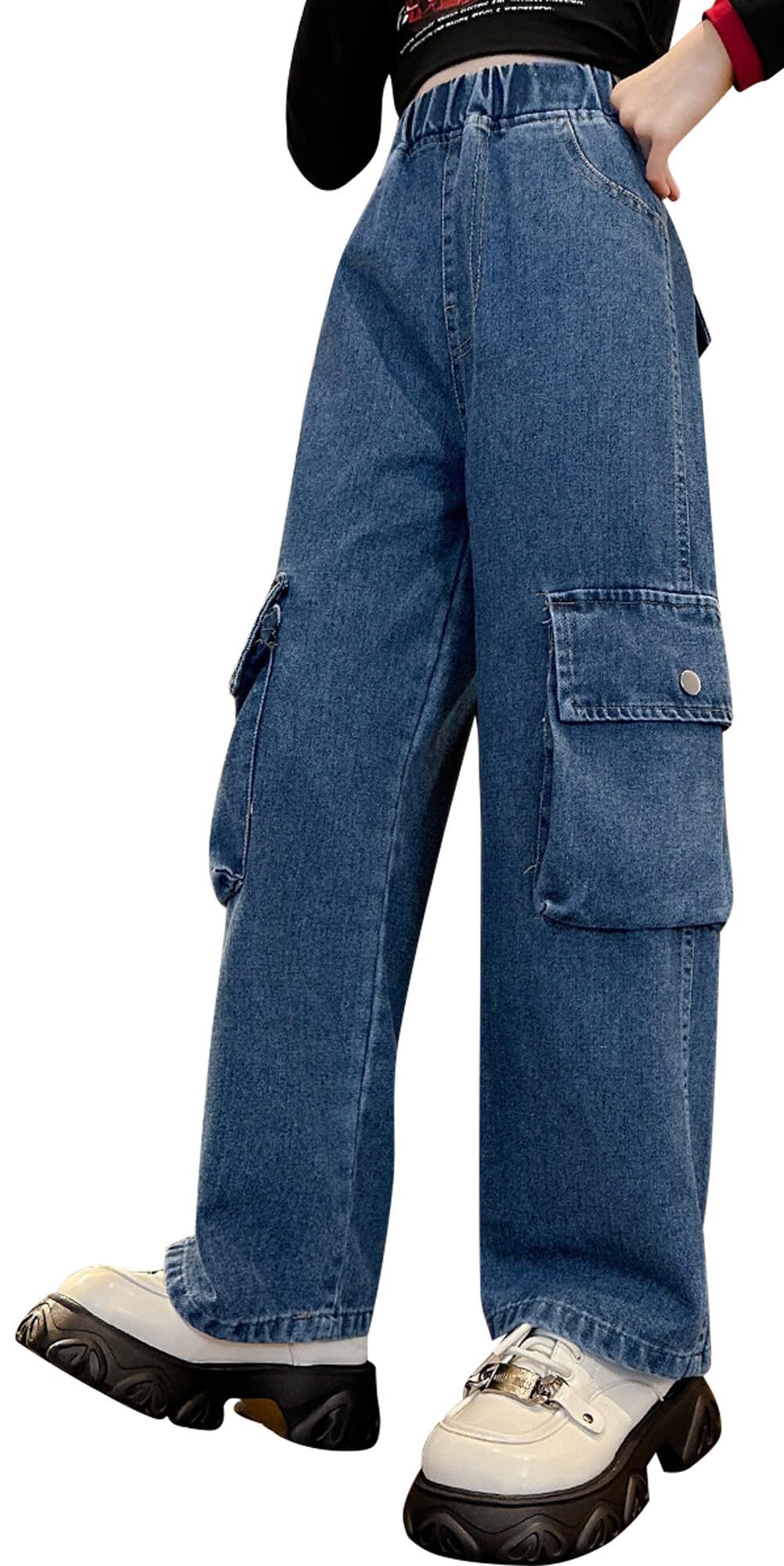 Jeans holgados de niña ideales para el colegio y jugar en cualquier estación 7
