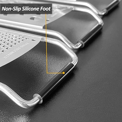 Miniatura 6 de Rallador profesional extra grueso para papas, calabacines, zanahorias, manzanas, repollo y queso, rallador de cocina con hoja de acero inoxidable