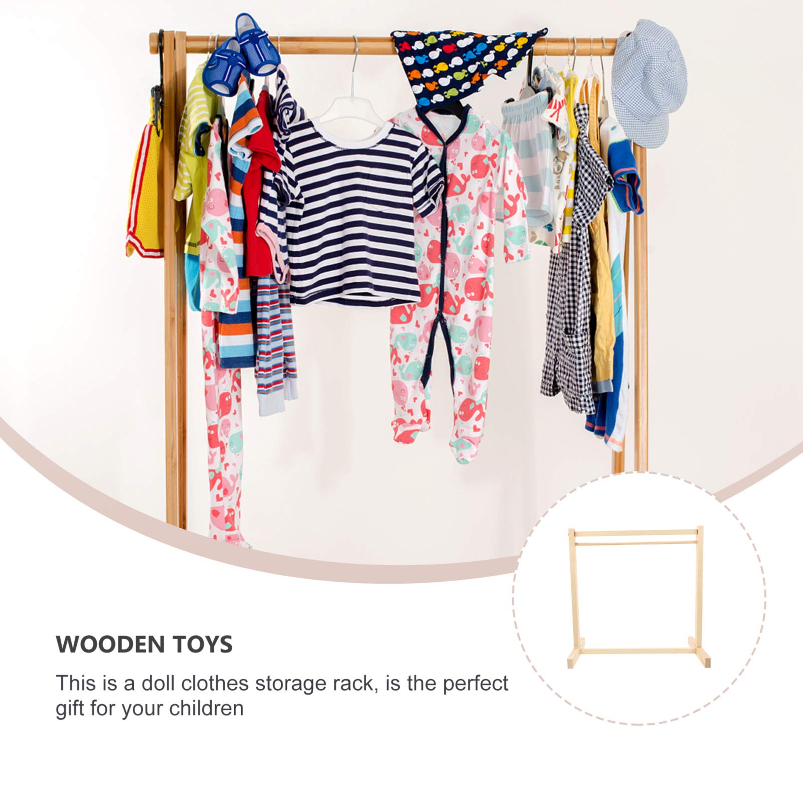 Set 5 Appendiabiti Bambini In Legno Naturale - Design Orecchie Da Coniglio, Carini E Pratici - Foto 5