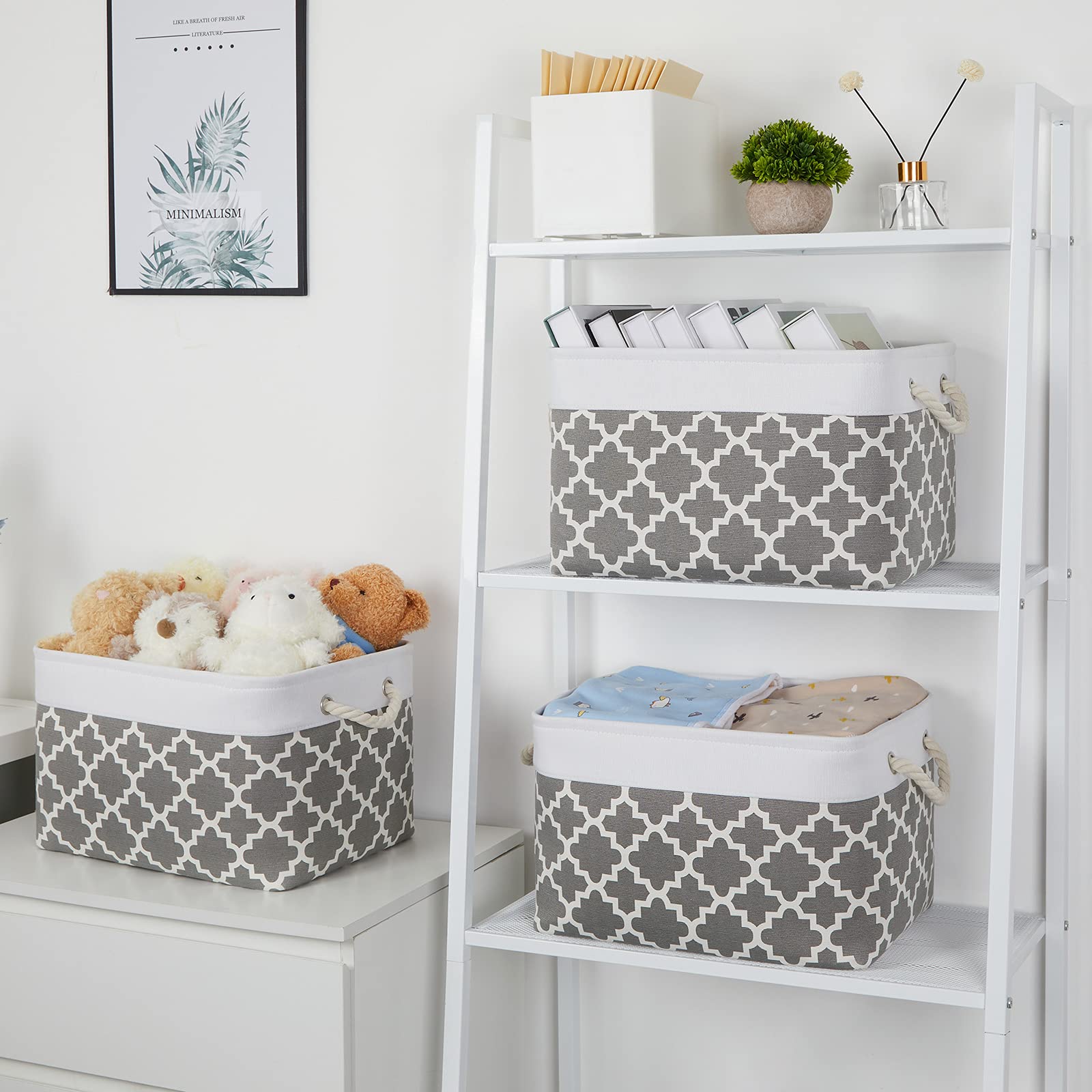 Cubo Portaoggetti In Tessuto Con Stampe Marmo Turchese – 38x28x24 Cm – Contenitore Pieghevole Per Scaffali E Armadi