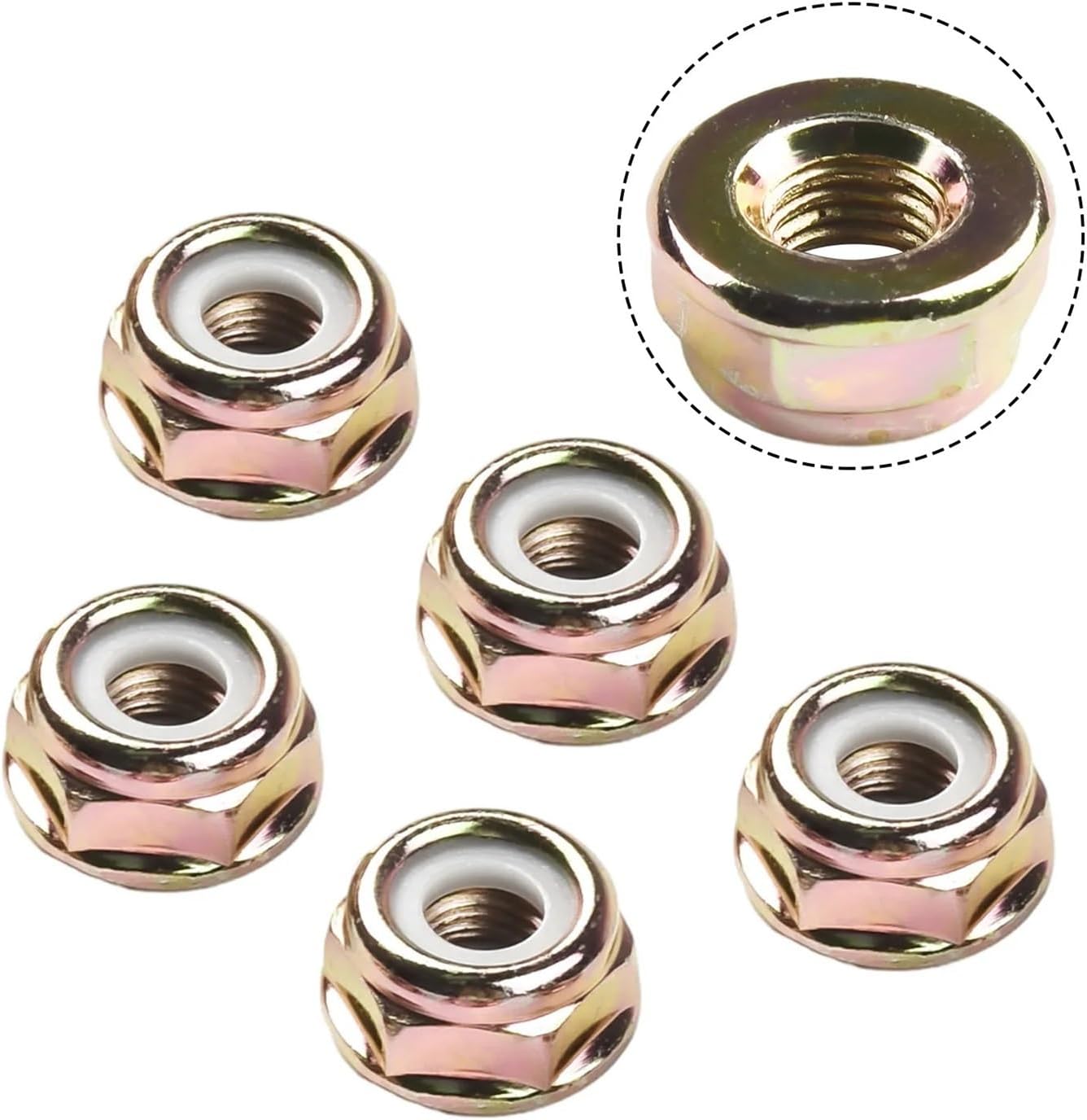5PC M10x1 25 Left Hand Reverse Nuts Fit For String Lawn Mower Brush Cutter Assembly