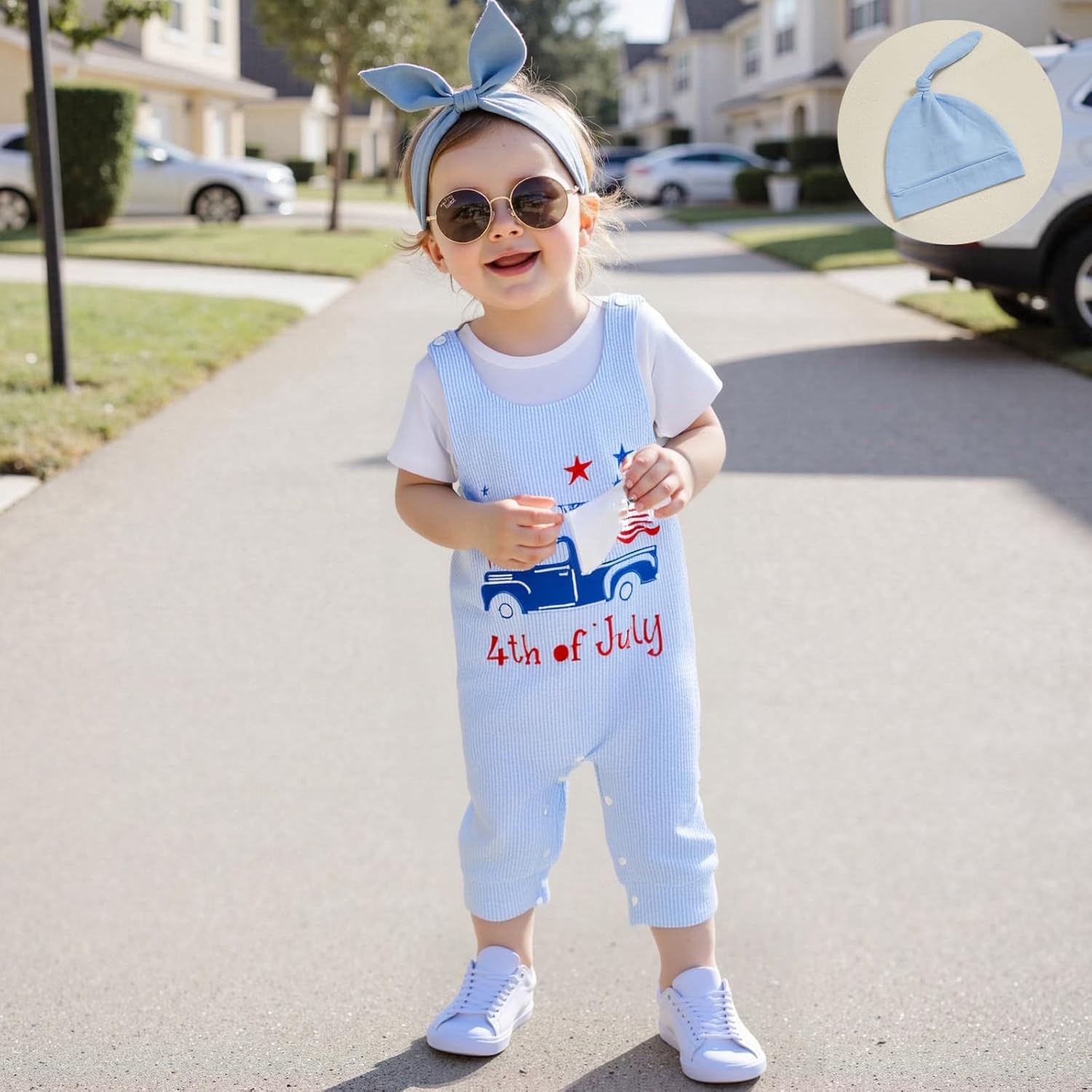 BeQeuewll Baby Boy St Patricks Day Outfit Newborn Romper+Plaid Shamrock Overalls+Hat 3Pcs Babys First St Patricks Day Outfit - Image 2