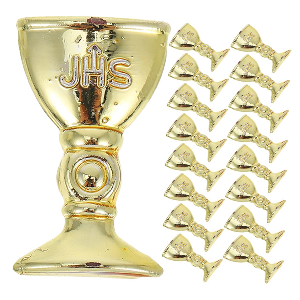 Vasos dorados decorativos para celebraciones navideñas y banquetes de boda