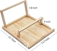 Vista 3 de LAVIEVERT Soporte de caballete de rompecabezas de madera, con 2 ángulos de inclinación ajustables para tablero de rompecabezas de 1000/1500 piezas