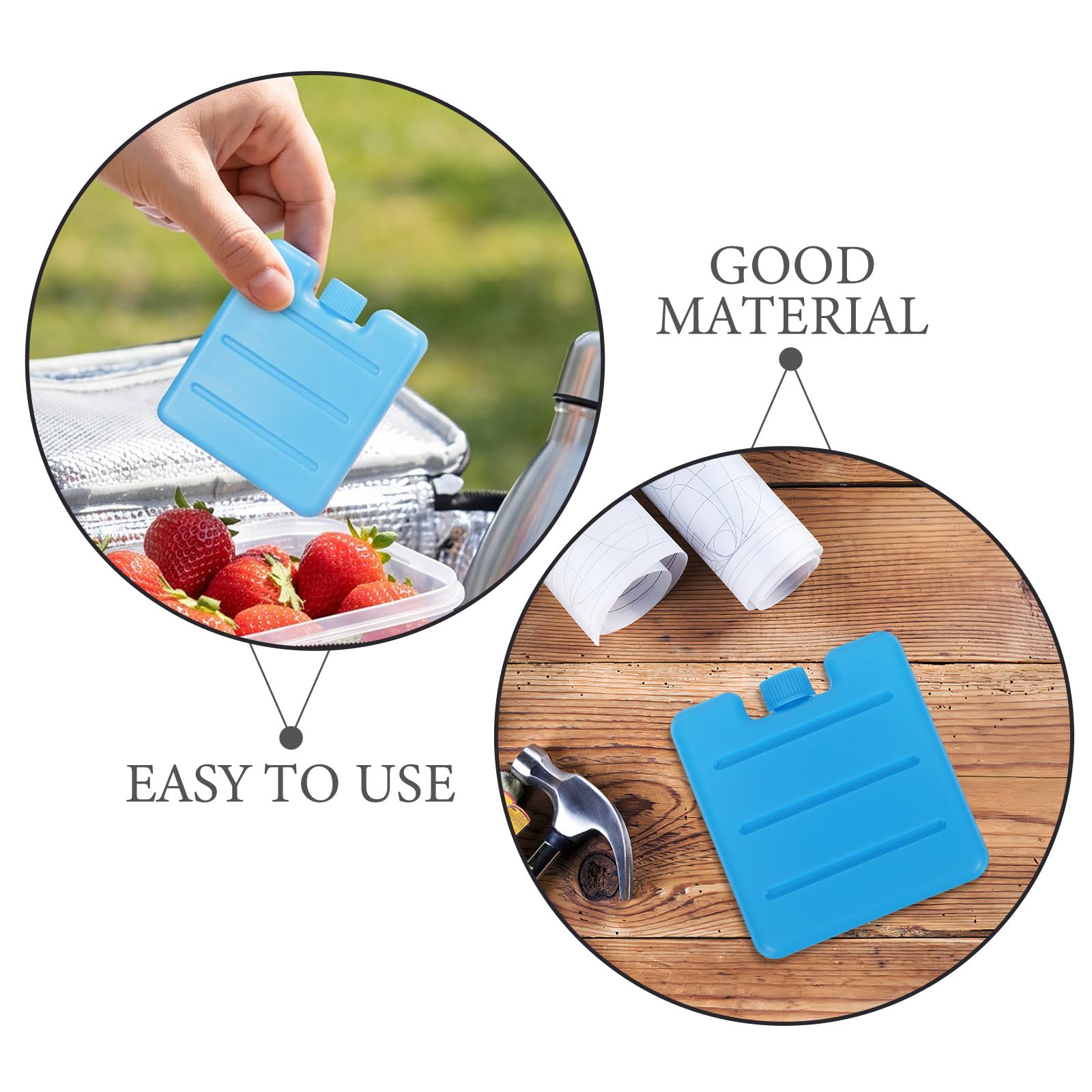Kisangel 10 Blocs de Glace réutilisables : Pains de Glace pour rafraîchisseur d'air – Blocs de congélation Portables – 7,6 cm x 8 cm pour Ventilateur de climatiseur et boîtes à Lunch