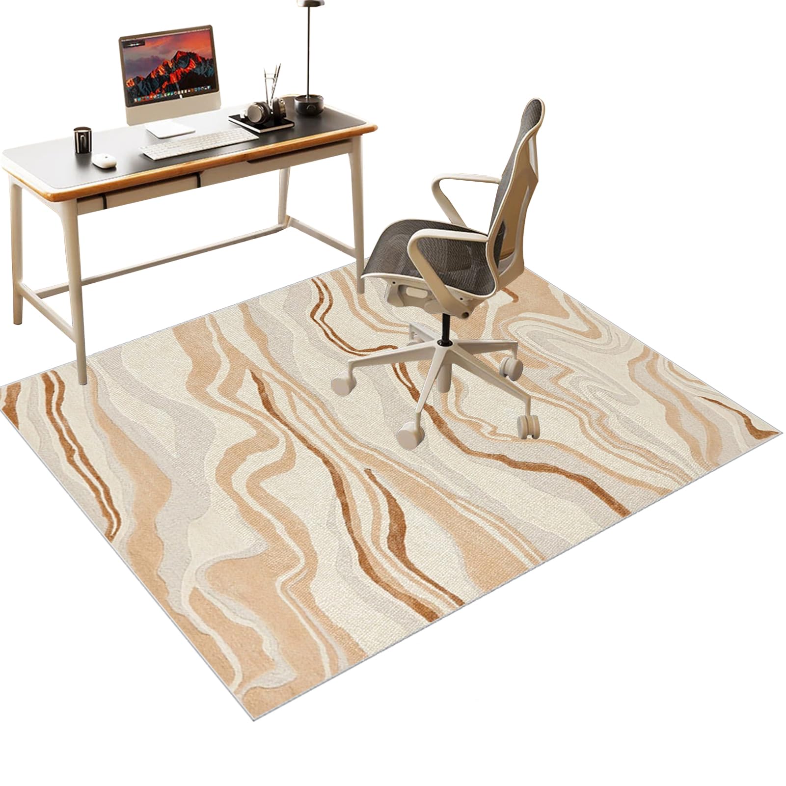 Desk Chair Mat for Carpet Floors, Office Chair Mat for Hardwood Floor, Computer Gaming Chair mat for Hard Floor, Computer Rolling Chair Mat for Home and Office Floor Protector Mat Rug 200 x 230 cm โ image 1