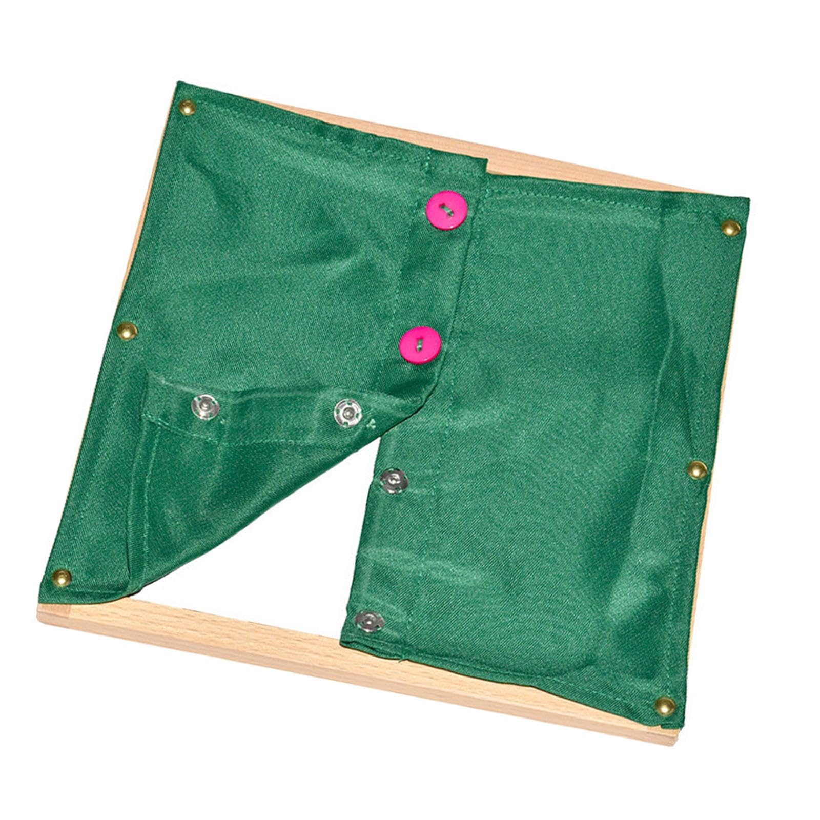 Guohetuk Dressing Frame Toy, Practice Board for Learning to Dress, Wooden Learning Toy, Promotes Fine Motor Skills, Suitable for Preschool Children, Snap fastener