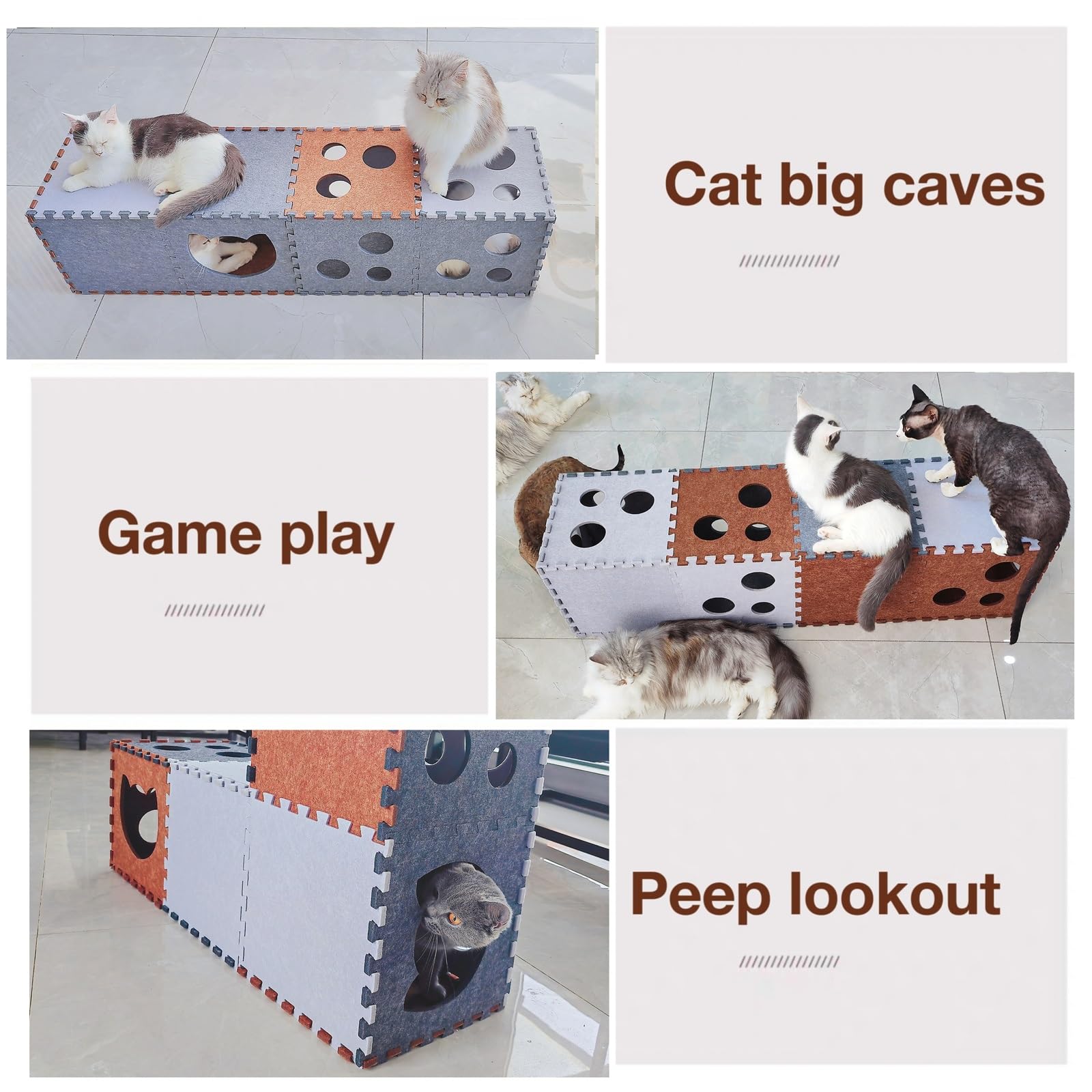 Amazon | Miscati 組み立て済み 猫 トンネル 猫 ベッド 折りたたみ式