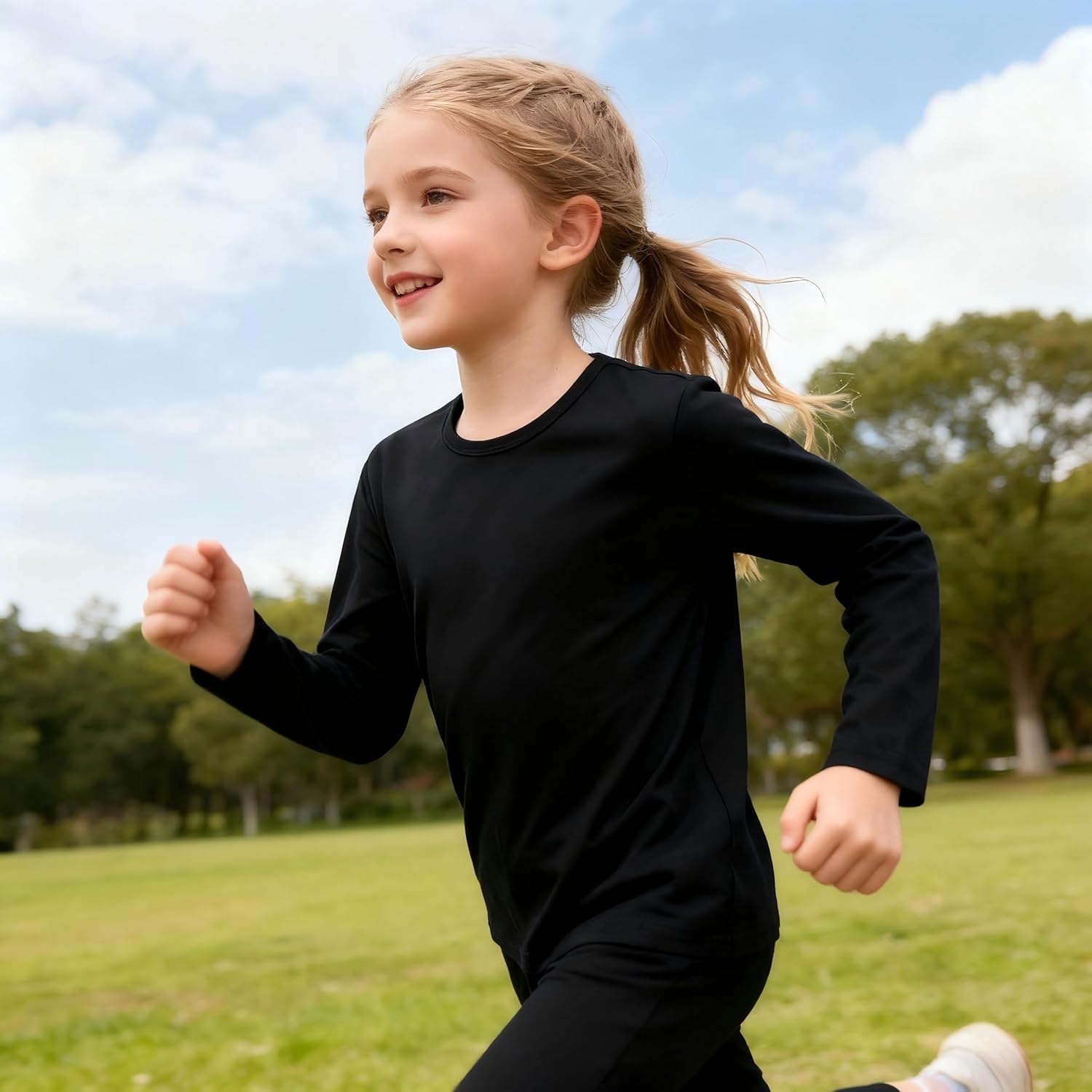 2 Pack Cotton Long Sleeve Tee Shirts Basic Crewneck T-Shirts for Boys/Girls/Toddlers Long-Sleeve T-Shirts - Image 2