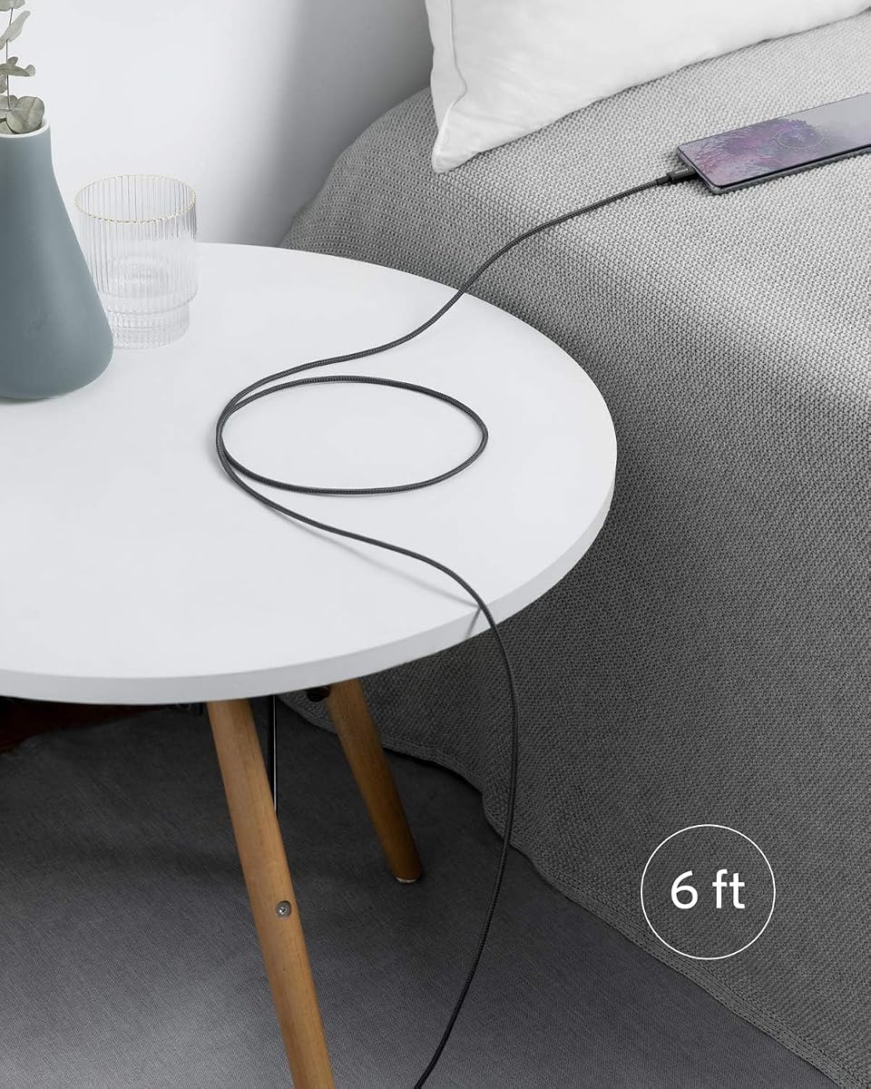 Anker USB C to USB C Charger Cable, New Nylon (6 ft/1.8m, 2-Pack), 60W (3A) for iPhone 17/16/15, iPad Pro, Samsung Galaxy, MacBook Pro,and More — view 6