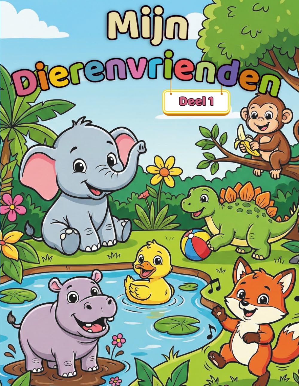 Mijn Dierenvriendjes: Schattig Dieren Kleurboek voor Kinderen van 3 tot 6 Jaar