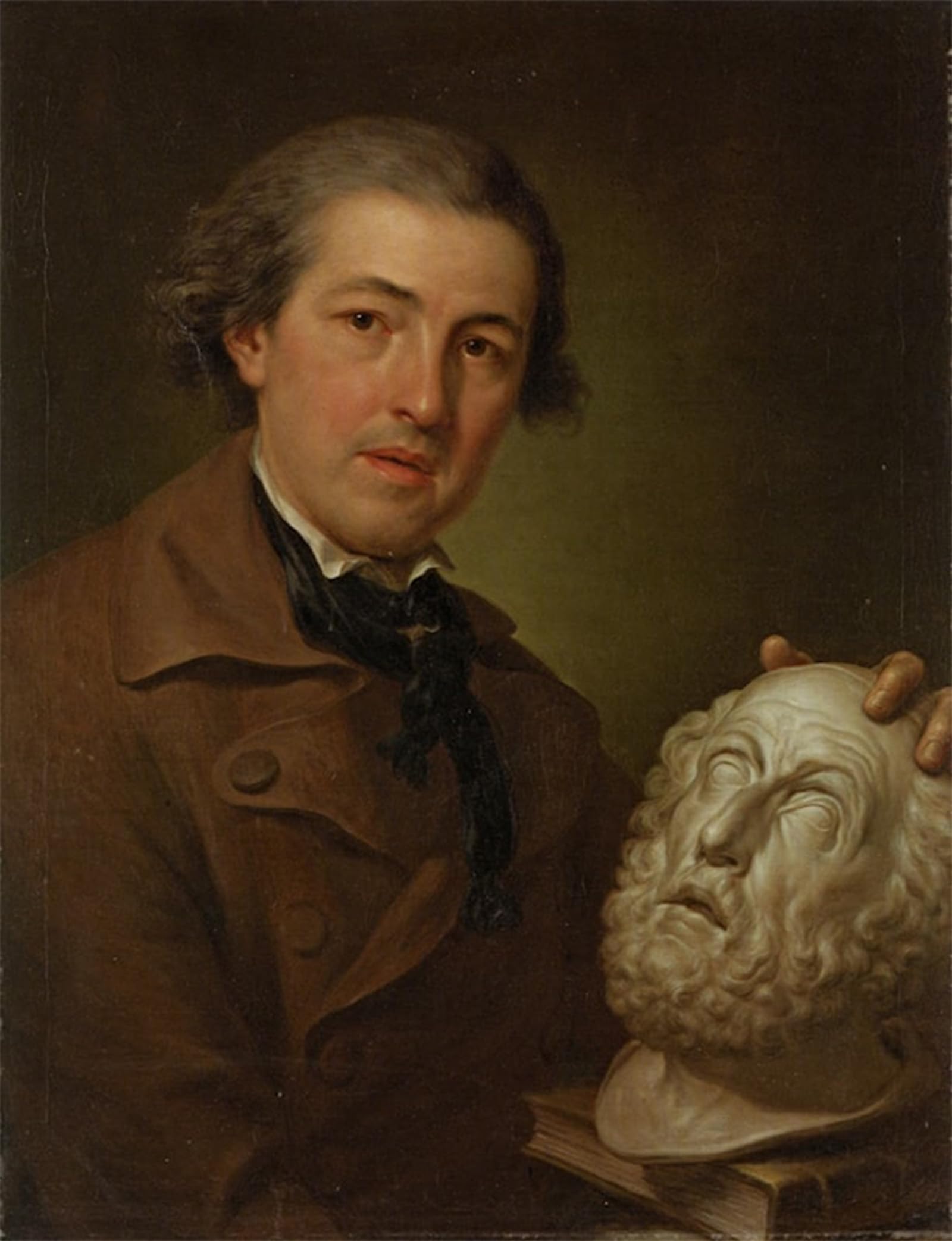 HRJUBWREE Oil Painting Prints on Canvas Painting Picture Portrait of a Guiseppe Fanchi by Anton Raphael Mengs Artwork Canvas Prints for Home Decor 60x90cm