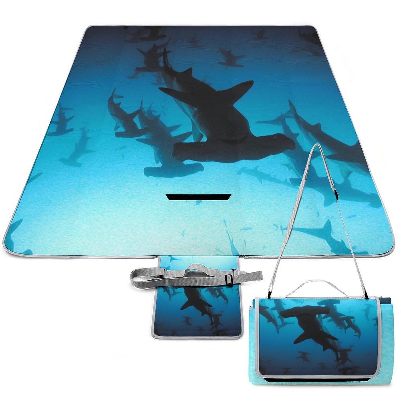 Tapis de pique-nique pliable extérieur 148 x 148 cm résistant à la chaleur