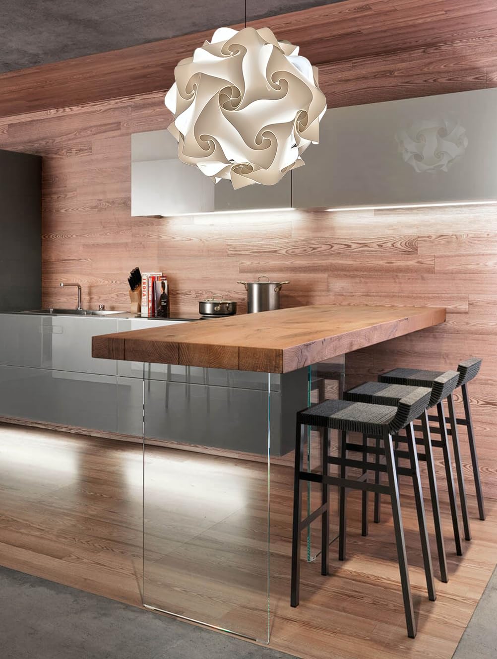 Lampadesign Lampadario da soffitto luminoso soggiorno camera da letto cucina moderno Led Fiocco 35 cm Lampada a sospensione sfera bianca sala pranzo bagno Illuminazione interni Vintage Lampadina led