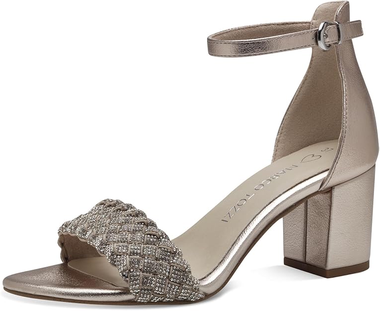 MARCO TOZZI Heeled Sandal by Guido Maria Kretschmer 2-28399-42 dames, Powder Pat Cb, 39 EU