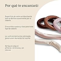 Vista 7 de Kitsch Rizadores de Cabello de Satén Sin Calor – Rizadores de Cabello Sin Calor para Dormir y Obtener Rizos Durante la Noche – Varillas Rizadoras