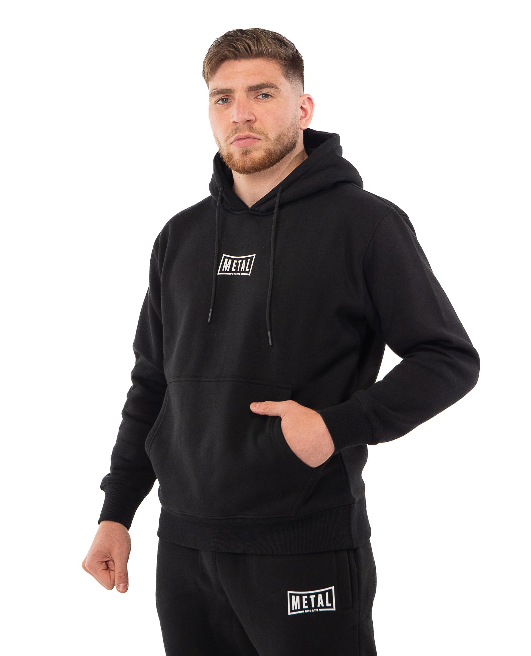 Metal Boxe Hoodie Coton Felpa con Cappuccio Unisex - Adulto (Pacco da 1)