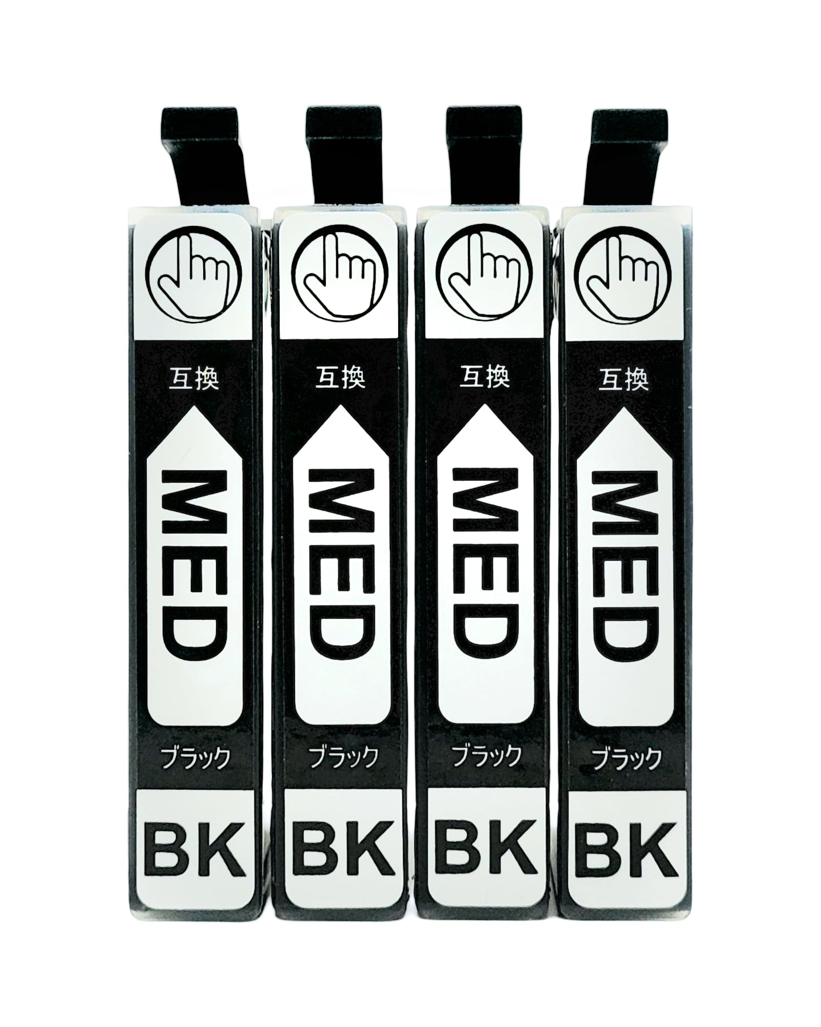 Amazon.co.jp: MED-BK(メダマヤキ) 4本セット(黒4本) EPSON用互換 