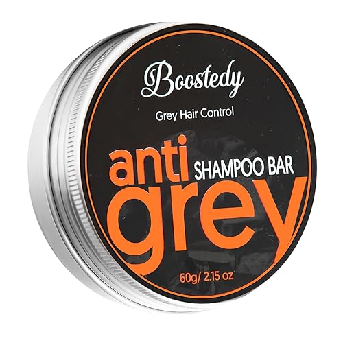 Barra de champú anti canas para el cabello  oculta el cabello gris y se oscurece naturalmente  Cabello canoso inverso, hidratante natural y