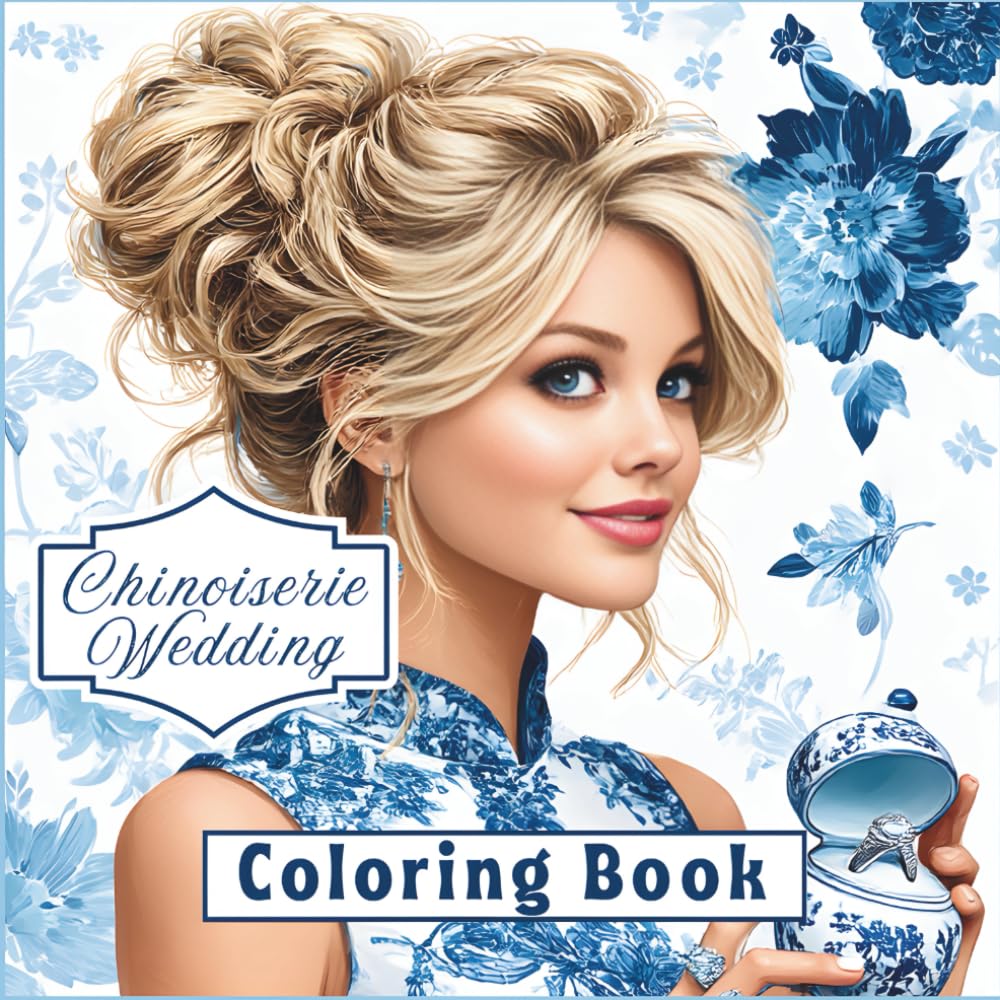 Chinoiserie Wedding Adult Coloring Book