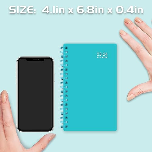 Miniatura 7 de Agenda de bolsillo 2023-2024, agenda semanal y mensual de bolsillo, julio de 2023 a junio de 2024, 6.8 x 4.3 pulgadas, doble fuerte, encuadernación