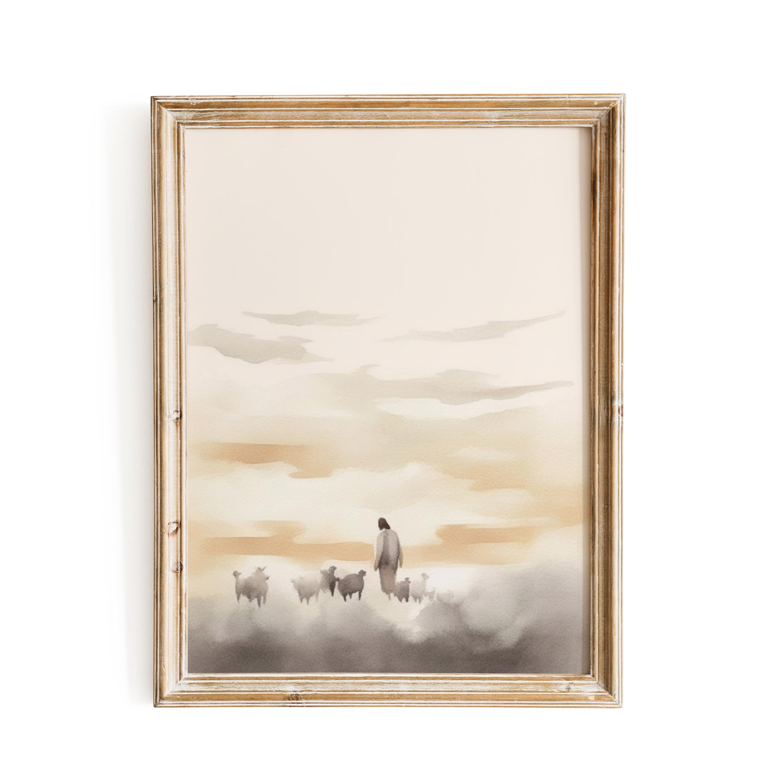 ESSEN Life | The LORD is My Shepherd | Christian Bible Wall Art Jesus Poster Minimalist Boho Christian Home Decor Perfect Religious Wall Art Gift for