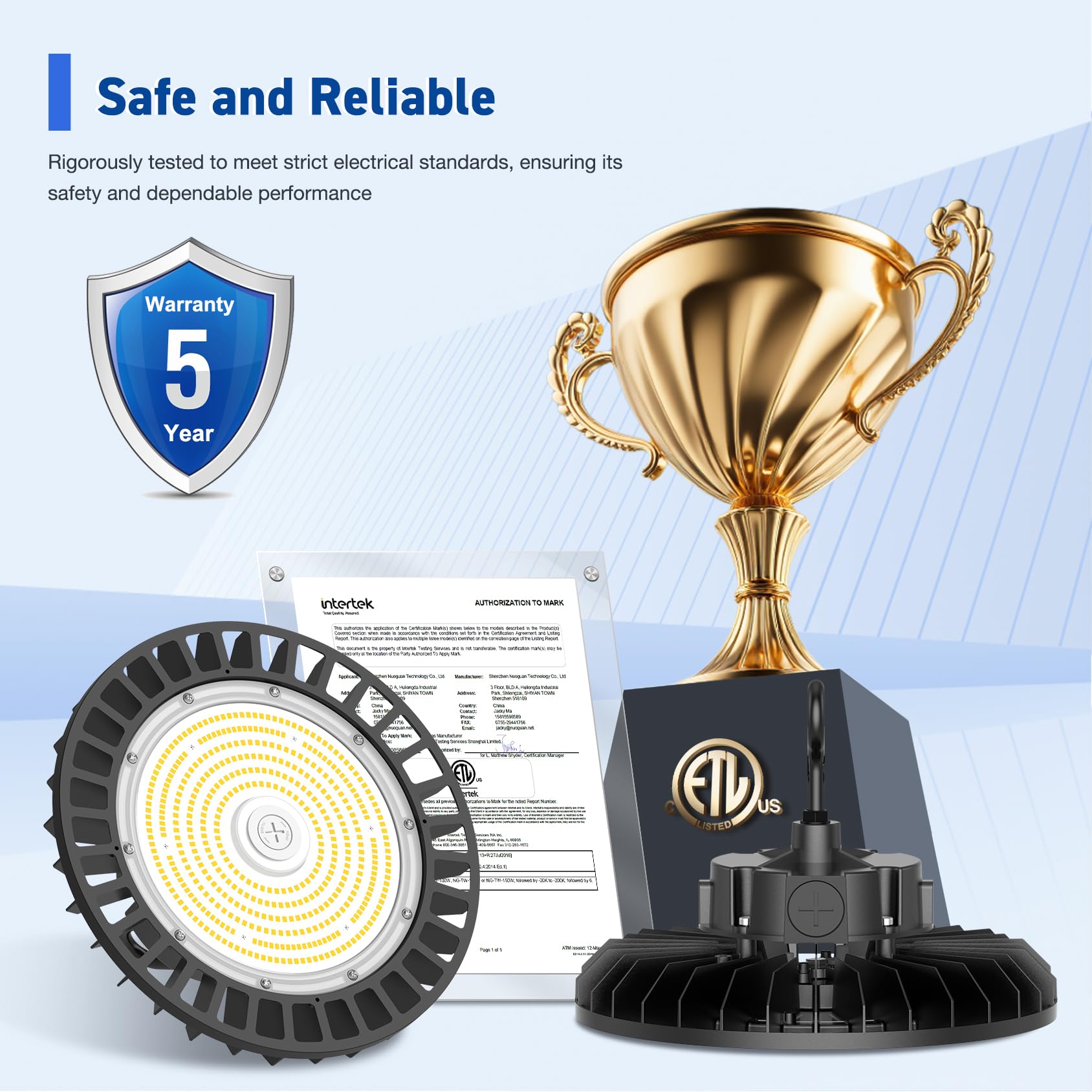 16-Pack Highbay LED Shop Light 200W 160W 120W 3-Wattage 4500K 5000K 5700K 3-CCT Hibay Fixture Motion Sensor Interface — view 5