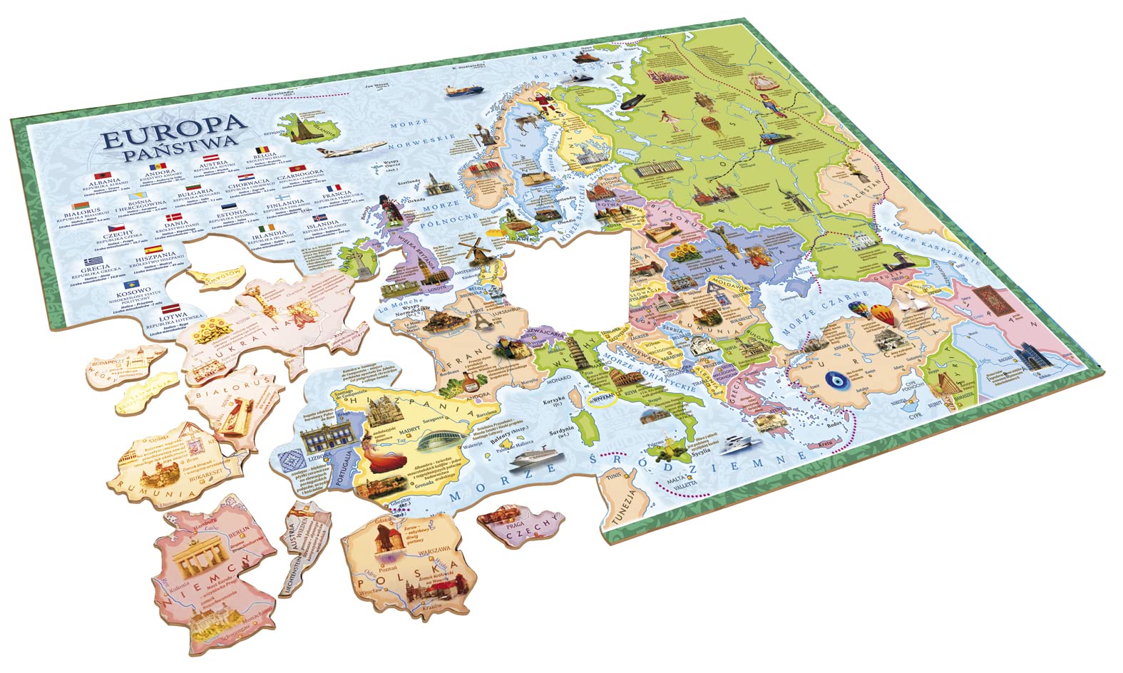Mappuzzle – Europa-Puzzle Für Kinder Ab 6 Jahren | Länder Lernen Mit Flaggen & Hauptstädten