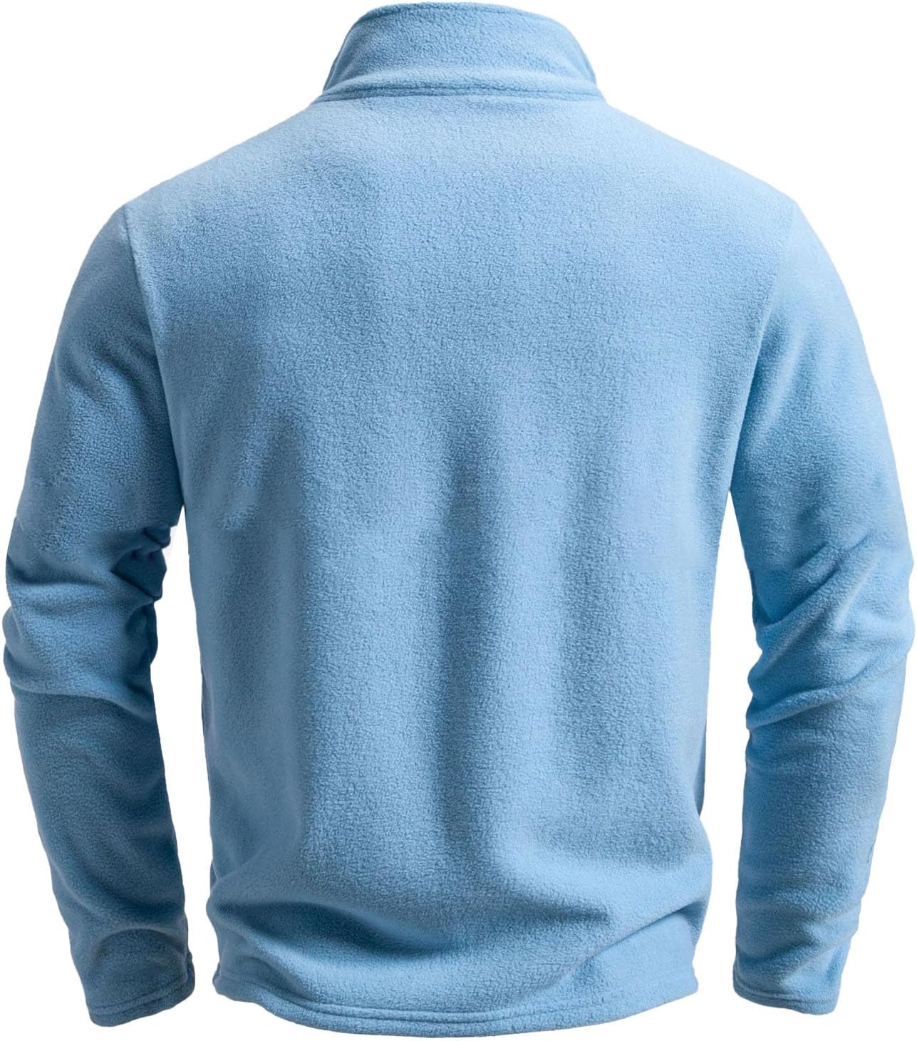 Men's Light Blue Fleece Jacket Back View