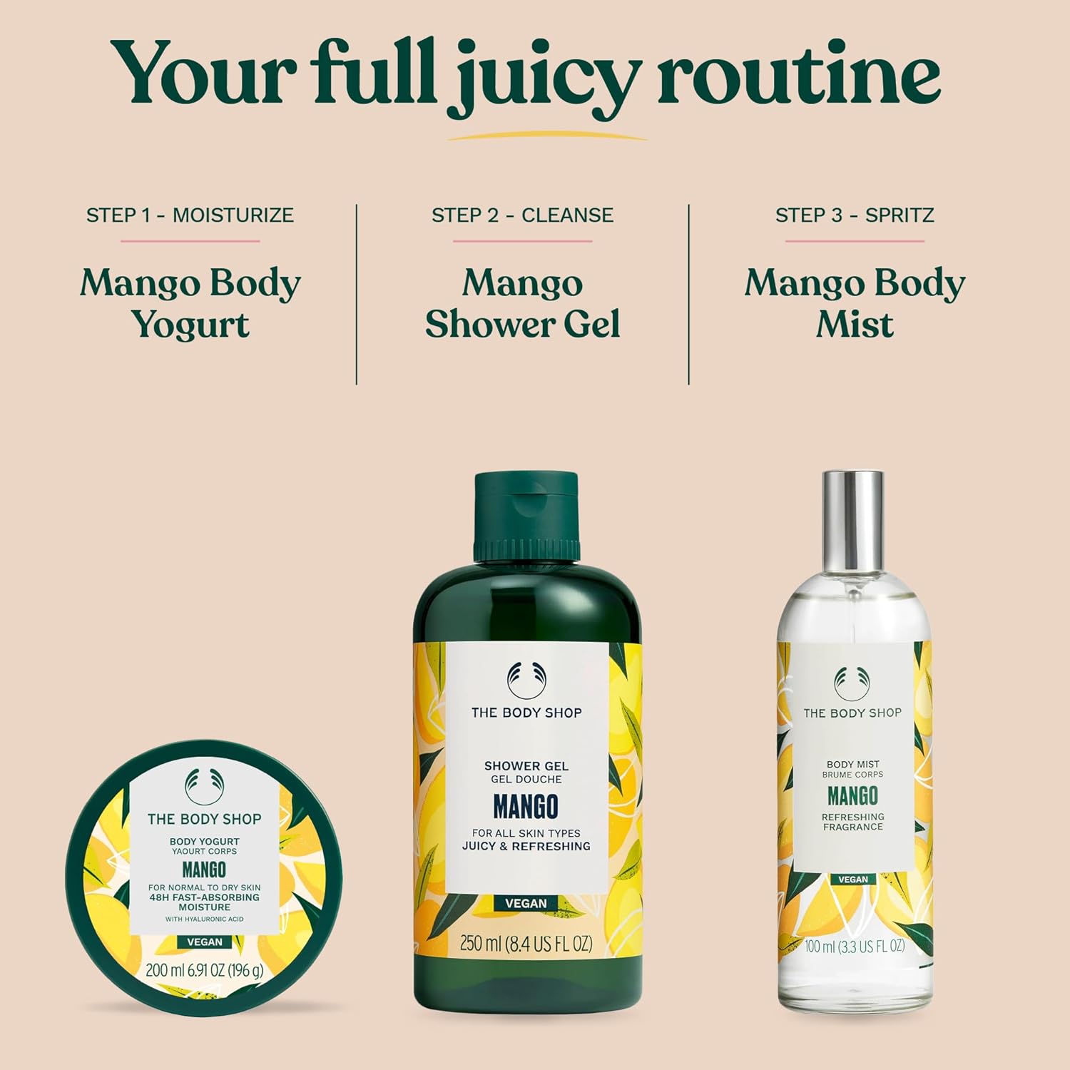 The Body Shop マンゴーボディヨーグルト &ndash; 頭からつま先まで瞬時に水分補給を吸収&ndash;ノーマルスキンからドライスキンへ&ndash;