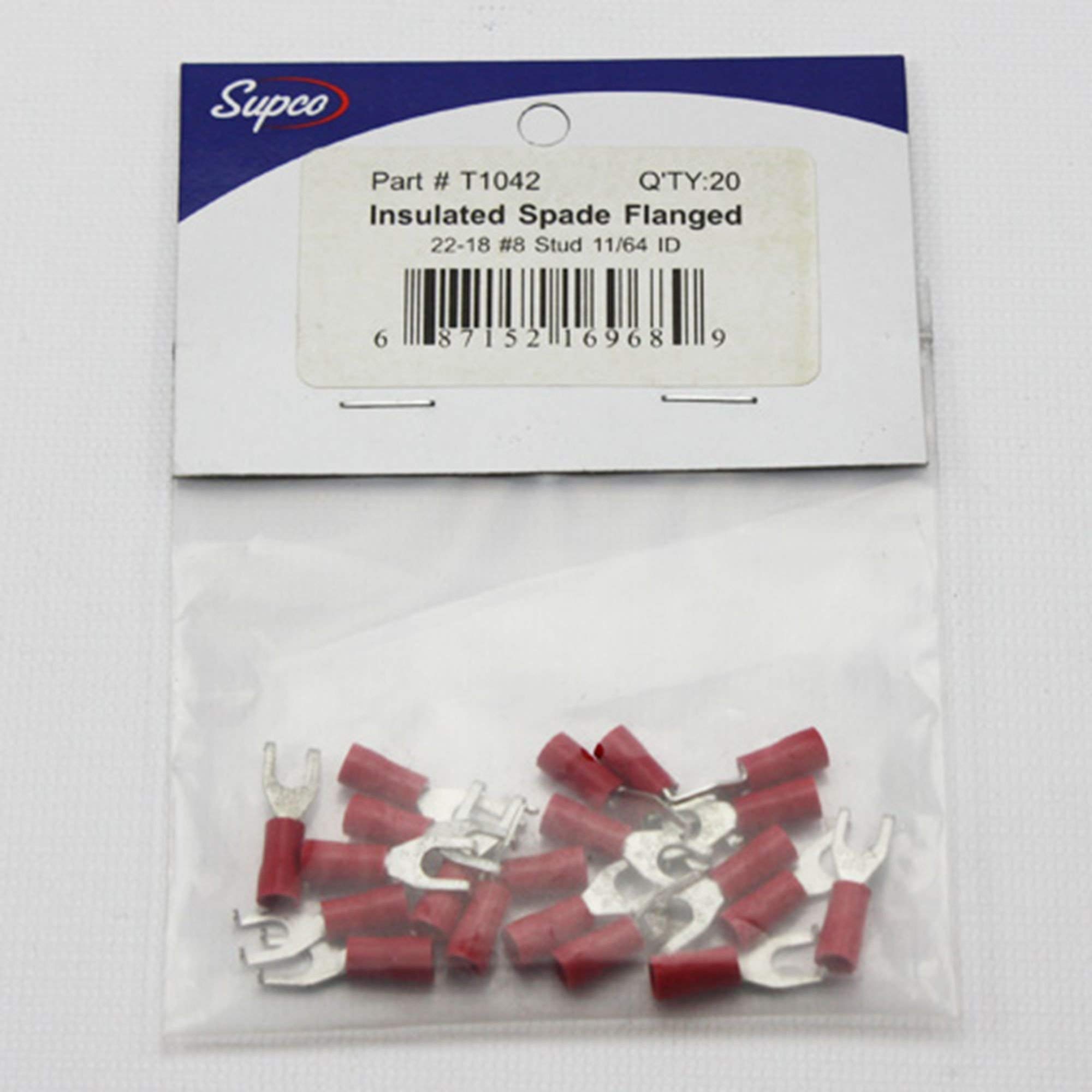 Supco - T1042 SPADE FLNGD - INS (20PC) (1-Pack)