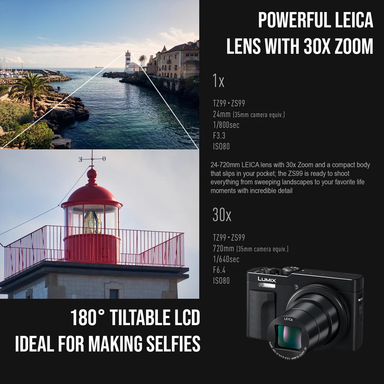 Amazon.com : Panasonic LUMIX ZS99 30x Zoom Point Compact Digital