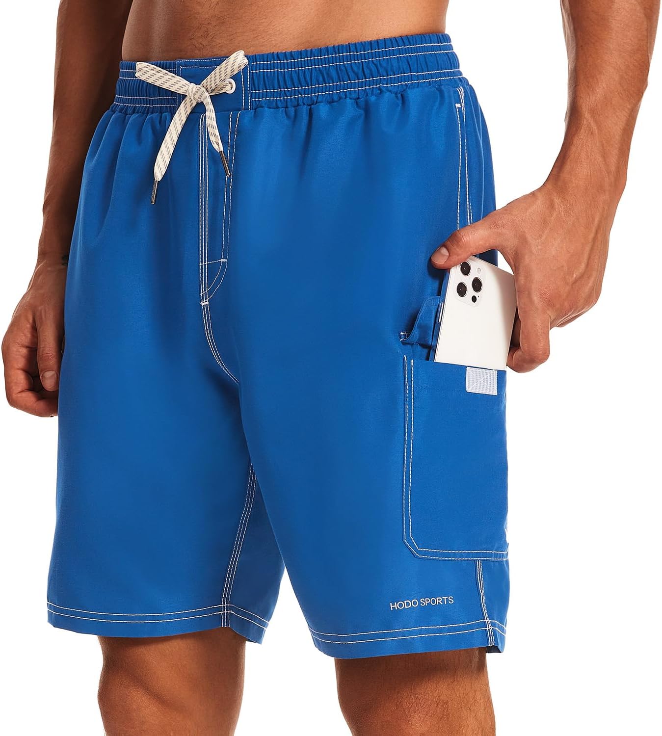 HODOSPORTS Mens Swim Trunks with Compression Liner 9 inch Bathing Suit Quick-Dry Swim Shorts Cargo Pockets S-4XL - Image 2