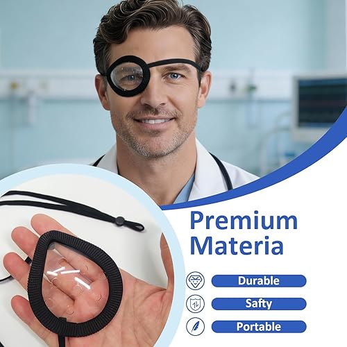 Miniatura 3 de AMZVIO Paquete de 2 protectores de ojos transparentes para después de la cirugía de cataratas, parches médicos para adultos y niños que duermen,