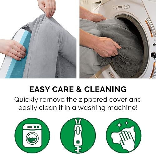 Miniatura 7 de Furhaven Pet Sofá de felpa ortopédica para perro, cama con forma de L, tumbona ergonómica con contorno de cuna, cama para perros y gatos, varios