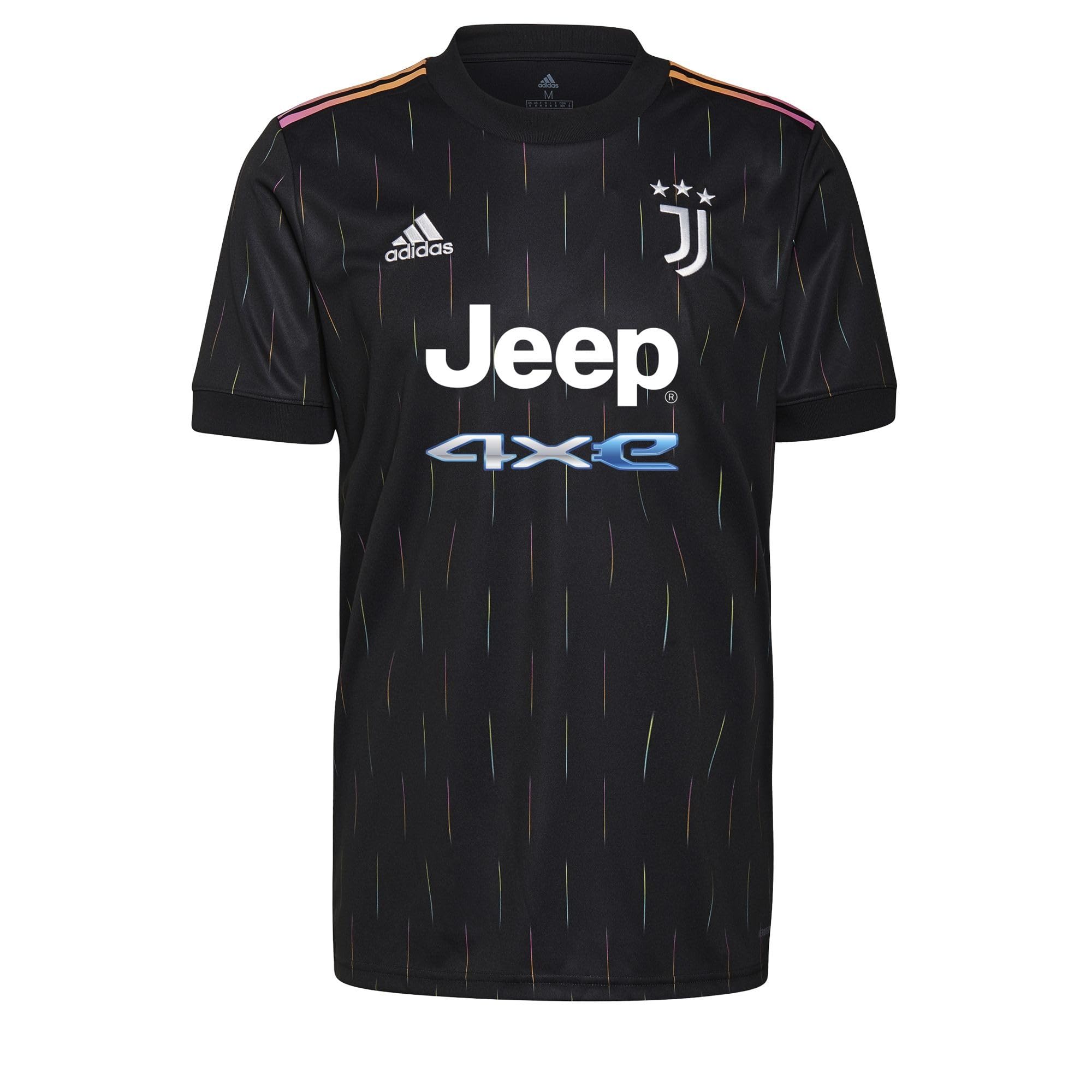 adidas Juventus Turin Mens Short Sleeve Away Jersey Black Small