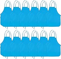 Vista 13 de Delantales de Pintura para Niños 12 Piezas 12 Colores Delantal de Arte Infantil con 2 Bolsillos Espaciosos Delantales para Niños para Actividades