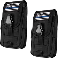 Vista 7 de IronSeals Paquete de 2 fundas tácticas para teléfono, funda para teléfono inteligente, soporte para cinturón Molle para cintura de 4.7 a 6.9